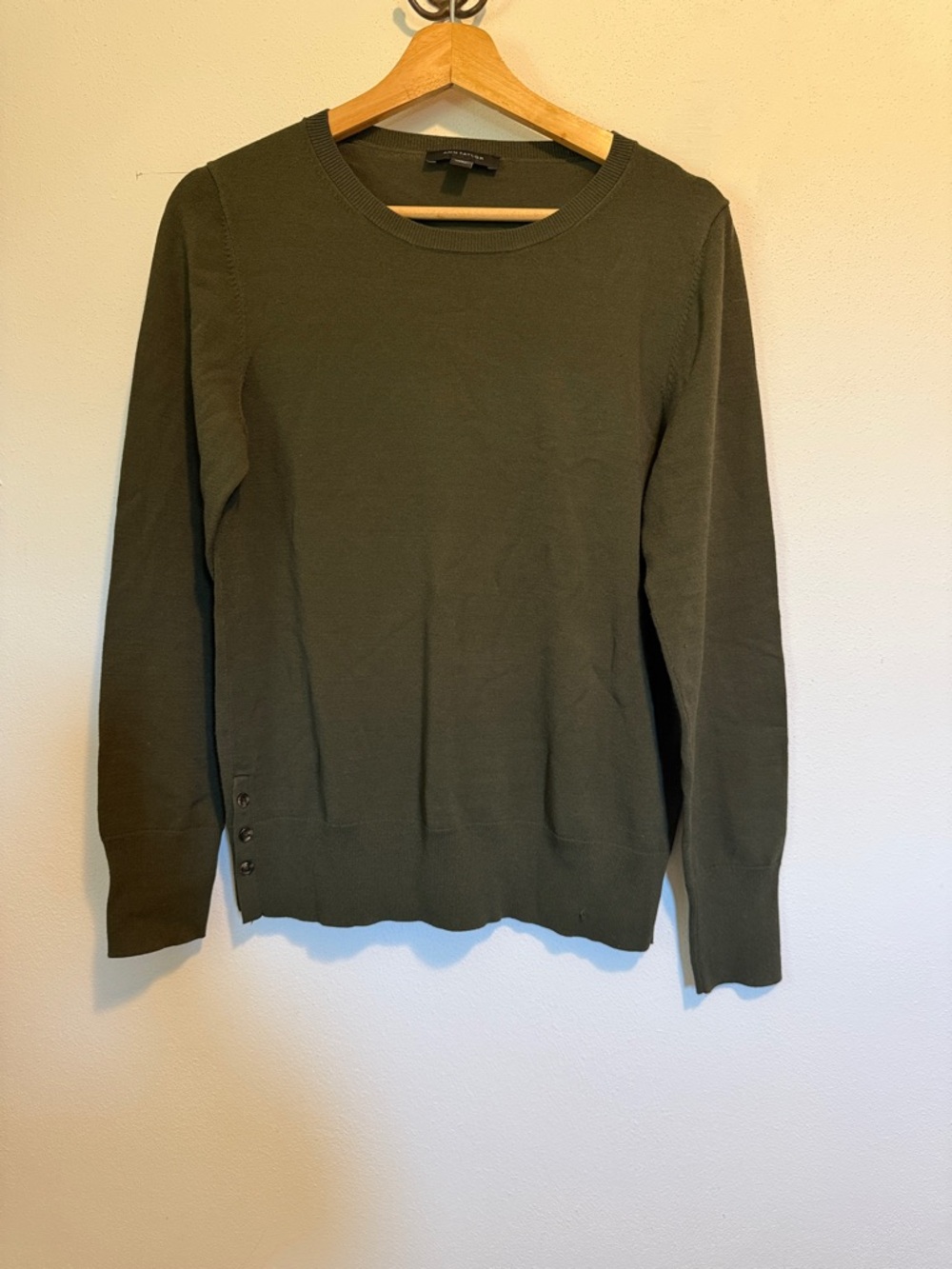 Ann Taylor Olive Crewneck Sweater